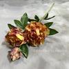 Nueva simulación de flores, peonías grandes de 3 cabezas, fondo para salón de bodas, peonías suaves, flores para mesa, exhibición de flores, comercio exterior