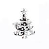 Hotel popular Oro y plata Árbol de Navidad Servilletero Hebilla Servilletero de metal Anillo de servilleta Anillo de tela Fabricante al por mayor