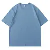 Camiseta Masculina de Algodão Penteado com Manga Curta 180g Gola Redonda Camiseta Lisa de Algodão Camiseta Básica Casual Masculina de Manga Curta