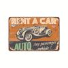 2024 Novo Logotipo Americano de Metal Estanho de Garagem Estilo Industrial Parede de Fundo para Oficina Automotiva Pintura Decorativa Suspensa Sem Moldura