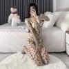 Sexy Estampado de Leopardo Salvaje Todo en Uno Ropa Interior Sexy Espalda Descubierta Todo en Uno Sexy Archivo Abierto Todo en Uno Sexy Entusiasmo Mujeres en la Cama