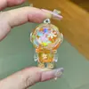 Mini Botella de Arena con Forma de Corazón Llavero Líquido Polvo de Amor Colgante Disco Duro Pequeño Colgante Accesorios de Inyección de Aceite de PVC