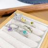 Anillo Abierto de Piedra Preciosa Camelia de Circonita Colorida Lujo Ligero Nicho Mariposa Dos Tonos Diamante Anillo Ultra-Hada Gama Alta