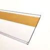 Tira de borda para colar supermercado plástico PVC cola dupla face transparente cerca etiqueta de preço tira de etiqueta tira de borda de etiqueta de preço
