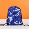 Mochila con cordón de poliéster 210D, disponible en stock, con logotipo impreso, para publicidad, con cordón, color camuflaje, para deportes al aire libre.
