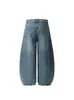 Jeans Vintage Lavado Patchwork Retrô Americano para Homens e Mulheres, Novo Estilo 2025, Calça Reta Solta de Perna Larga Comprimento Total