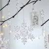 Polvo de Cristal de Hielo Navideño Transfronterizo Colgante de Copo de Nieve Decoración de Atmósfera Navideña Colgante para Árbol de Navidad Colgante Colgante