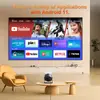 Projetor mais vendido para exportação, projetor Android 13 portátil para uso doméstico, adequado para salas de estar e quartos, projeção de parede de alta definição, direto da fábrica