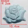 Tamanho pequeno, médio e grande autoadesivo bordado de flor de rosa adesivo de tecido patch branco patch decorativo para roupas flor de tecido acessórios de vestuário