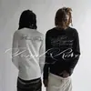 Camiseta de Manga Longa Estilo Ins High Street Y2K Europeu e Americano Retrô Americano Escuro Tendência Gótica Camiseta Estampada Transfronteiriço