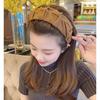 Diadema Ancha Engrosada Estilo Japonés y Coreano Nueva Diadema Plegada para el Cabello Accesorios para el Cabello de Ala Ancha de Color Sólido Versátil Diadema Vintage