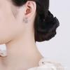 Tiktok en vivo Simulación de Cadena de Suministro aretes de diamantes en forma de corazón, forma de huevo, aretes de botón de diamante, aretes de aguja de plata s925, joyería al por mayor