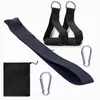 Acessórios de Fitness para Yoga Seis Peças Fivela de Porta com Contas de Cartão Fivela com Cabo de Esponja Bolsa de Tecido para Corset Preta