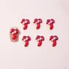 Hola Año Nuevo Hello Kitty Rojo Estilo Japonés Dibujos Animados Joyería para Uñas Resina Estéreo Gato Kt Aretes DIY Accesorios para Uñas