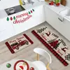 Conjunto de Duas Peças de Tapetes Longos para Cozinha de Natal da Amazon, Absorventes de Água e de Secagem Rápida para Decoração de Casa, Tapetes de Cozinha Resistentes a Manchas e ao Desgaste