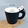 Taza de Café Cerámica Vertical Rayada Creativa Transfronteriza, Taza Simple para el Hogar, Taza para Beber, Taza para el Té de la Tarde, Taza para el Desayuno