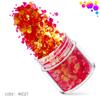 Explosiones transfronterizas resistente a la fusión hexagonal 123 mm mixto 12 colores set de lentejuelas para nail art parche de joyería para nail art