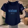 Top corto para mujer de estilo europeo, camiseta blanca de manga corta ajustada de imitación algodón, nuevo estilo de verano 2024, camiseta de moda con hombro normal