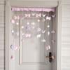 Melodia rosa roxo amor kulomi bola colorida menina coração quarto sala de estar cortina de porta sem perfuração cortina meia cortina divisória