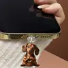 1 Pieza de Dachshund Corazón 2D de Acrílico Tapón de Polvo para Teléfono, Compatible con Tipo-C
