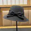 Sombrero de Paja Estilo Nuevo para Primavera y Verano, Sombrero de Paja con Lazo Estilo Hepburn, Sombrero de Playa, Sombrero de Pescador Francés Retro de Ala Ancha, Plegable y Moderno