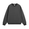 Sudadera Gruesa de Felpa Zorro Plateado de Peso Pesado 450g para Otoño e Invierno, Chaqueta Unisex, Sudadera de Marca Moderna Holgada con Cuello Redondo para Hombre con Forro de Felpa