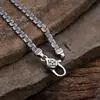 Colar Masculino de Prata de Lei S925 Corda Vajra Tendência Versátil Corrente de Moda Personalizada