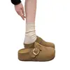 Zapatos Birkenstock de Suela Gruesa con Plataforma Interna para Mujer 2026 Nuevo Otoño Versátiles para Personas Bajas de Punta Cerrada Medias Zapatillas Birkenstock para Exteriores