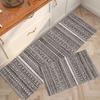 Conjunto de Tapetes para Piso de Cozinha, Tapetes de Pé de Veludo Cristal Absorventes de Água e Óleo, Tapetes Longos para Entrada, Tapetes Domésticos de Desenho Animado de Natal