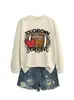 Temporada de touchdown Amazon eBay estación independiente casual moderno personalizado para mujer otoño e invierno sudadera comercio exterior