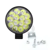 Luz de Trabalho LED para Carro, Modelo Mini Redondo, 14 Luzes, 42W, Luz de Engenharia, Farol Modificado, Holofote, Farol Auxiliar