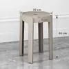 Taburete de Plástico para Uso Doméstico, Taburete Alto Apilable Color Macarrón, Taburete Molino de Viento, Silla Alta de Repuesto Simple para Comedor