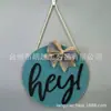 Azul Inglés HEY Decoración de Puerta Tablero Colgante Cuadros Blanco y Negro Lazo Decoración Retro Decoración de Madera para el Hogar Listado de Puerta