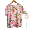 Camiseta sem mangas de seda de algodão para mulheres de meia-idade e idosas, blusa de verão fina de algodão artificial, tamanho grande, pulôver floral