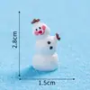 Micro Paisagem Anão de Natal Boneco de Neve Luminoso Ornamentos Pequenos de Resina Artesanato DIY Acessórios de Decoração de Cena de Neve