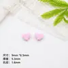 Lindas y coloridas cuentas pequeñas de esmalte en forma de corazón, materiales para cadena de teléfono DIY, pulsera hecha a mano, collar, accesorios de joyería de aleación