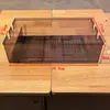 Caja de Goteo Tipo Cajón para Acuario de Peces con Tuberías de Agua Superiores e Inferiores, Soporte de Caja de Volteo, Accesorios de Caja de Goteo Grande Tipo Almacenamiento de Agua