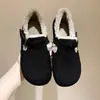 Nova coleção Outono/Inverno 2026: sapatos femininos de sola macia, forrados com fleece, modernos e confortáveis para uso externo, perfeitos para mães, e sapatos de algodão quentes e fofos