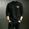 Camiseta de marca da moda outono manga longa estilo de rua retrô camiseta novo estilo moderno americana peso pesado camiseta de marca da moda camada base
