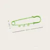 Alfiler de Seguridad Pintado de Tres Agujeros de 5 cm Color Caramelo Hebilla de Cintura Pin Dopamina Hebilla Broche Accesorios para Joyería DIY