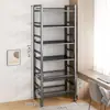 Estante prateleira piso sala de estar simples casa exposição estante prateleira de armazenamento ferro multi-camada rack de armazenamento de lanches