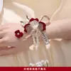 Flor de Pulso para Madrinha Flor de Mão para Noiva e Irmãs Grupo Senso Casamento Mori Casamento Super Fada Pulseira Coreana Flor