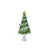 Regalo de Navidad: Juego de adornos de árbol de Navidad de cristal de cristal Zibo, decoración de escritorio, artesanías de vidrio al por mayor