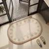 Gabinete de baño estilo americano, felpudo absorbente de puerta de tierra de diatomeas, tapete de piso antideslizante de secado rápido, tapete para entrada de inodoro, alfombra