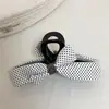 Pinza para el pelo de lunares estilo coreano con lazo, de alta gama y elegante, adecuada para recogidos en la parte posterior de la cabeza, pinza de resorte, pinza banana, accesorio para el cabello versátil para el uso diario
