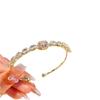 Pulseira Verão Rosa Branco Elegante Círculo Zircônia 2023 Nicho Fresco Quadrado Zircônia Pulseira Pulseira