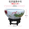 Tanque de Agua para Flores para Cultivar Nenúfares, Tanque de Peces Hidropónico para Acuicultura, Macetas de Cerámica, Barril Profundo de Loto Antiguo de Gran Diámetro Tanque Feng Shui