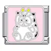 Pulsera Modular Transfronteriza Estilo Nuevo Charms Italianos Moda Parche Creativo DIY Gato Lindo Fresco y Dulce
