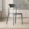 Cadeira de Jantar para Uso Doméstico, Cadeira Chifre Estilo Nórdico, Banqueta de Plástico Minimalista Moderna, Cadeira de Mesa de Jantar, Cadeira de Escritório com Encosto para Lazer, Celebridade da Internet
