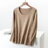 Camiseta de Manga Larga con Cuello Redondo de Terciopelo Nueva para Otoño e Invierno para Mujer, Color Sólido, Casual, Cálida, Capa Base